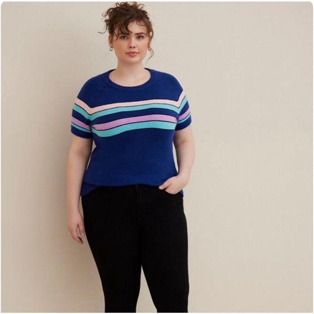 Torrid vegan cashmere short sleeve 3x pullover sweater